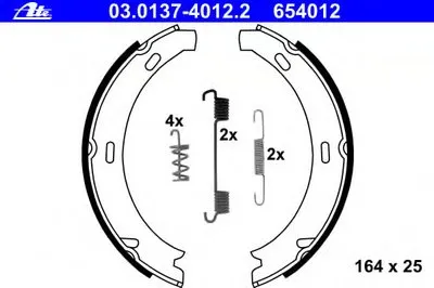 Комплект тормозных колодок, стояночная тормозная система ATE купить