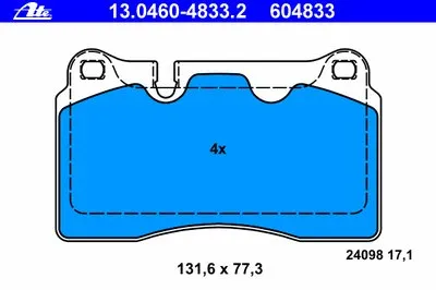 Комплект тормозных колодок, дисковый тормоз ATE купить