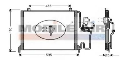 Конденсатор, кондиционер VAN WEZEL купить
