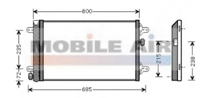 Конденсатор, кондиционер VAN WEZEL купить