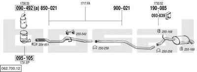 Система выпуска ОГ BOSAL купить