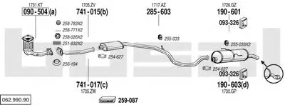Система выпуска ОГ BOSAL купить