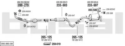 Система выпуска ОГ BOSAL купить