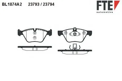 Комплект тормозных колодок, дисковый тормоз FTE купить