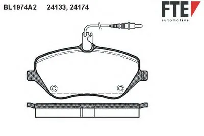 Комплект тормозных колодок, дисковый тормоз FTE купить