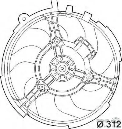 Вентилятор, охлаждение двигателя BEHR HELLA SERVICE купить
