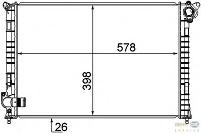 Радиатор, охлаждение двигателя BEHR HELLA SERVICE купить