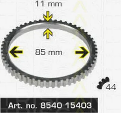 Зубчатый диск импульсного датчика, противобл. устр. TRISCAN купить