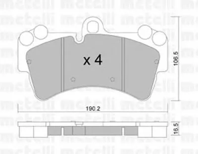 Комплект тормозных колодок, дисковый тормоз METELLI купить