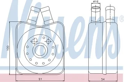 масляный радиатор, двигательное масло NISSENS купить