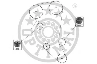 Комплект ремня ГРМ OPTIMAL купить