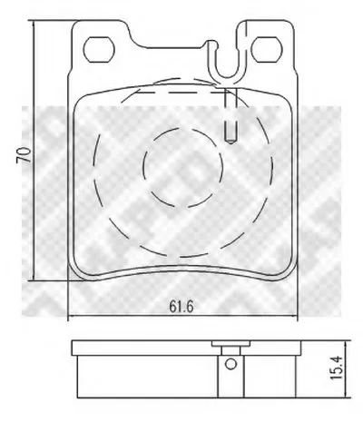 Комплект тормозных колодок, дисковый тормоз MAPCO купить