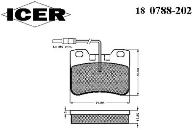 Комплект тормозных колодок, дисковый тормоз ICER купить