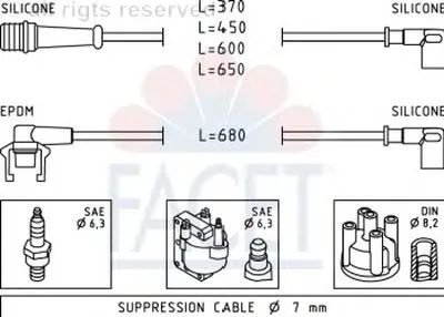 Комплект проводов зажигания FACET купить