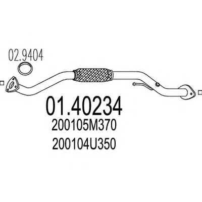 Труба выхлопного газа MTS купить