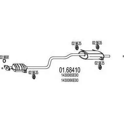 Глушитель выхлопных газов конечный MTS купить