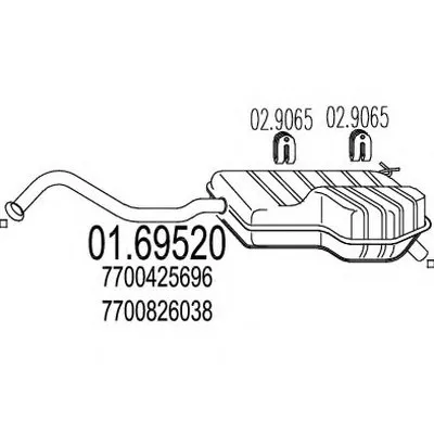 Глушитель выхлопных газов конечный MTS купить