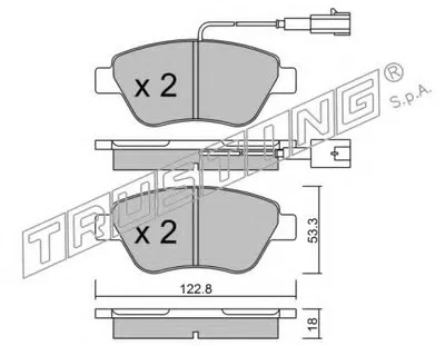 Комплект тормозных колодок, дисковый тормоз TRUSTING купить