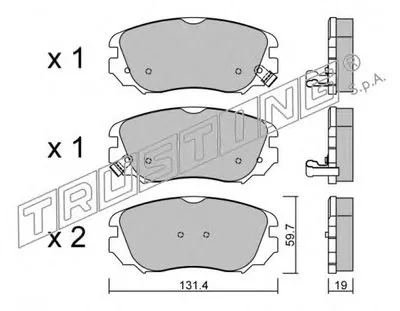 Комплект тормозных колодок, дисковый тормоз TRUSTING купить