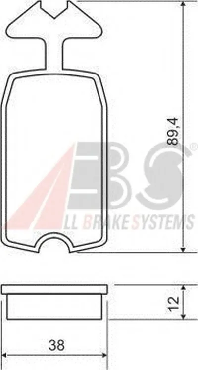 Комплект тормозных колодок, дисковый тормоз A.B.S. купить