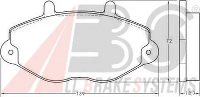 Комплект тормозных колодок, дисковый тормоз A.B.S. купить