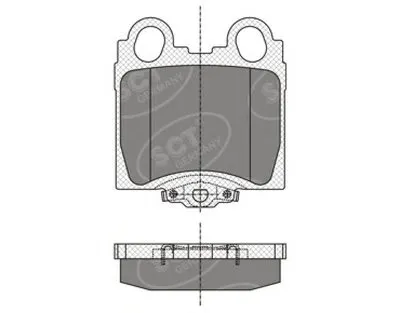 Комплект тормозных колодок, дисковый тормоз SCT Germany купить