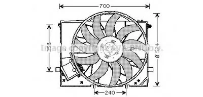 Вентилятор, охлаждение двигателя AVA QUALITY COOLING купить