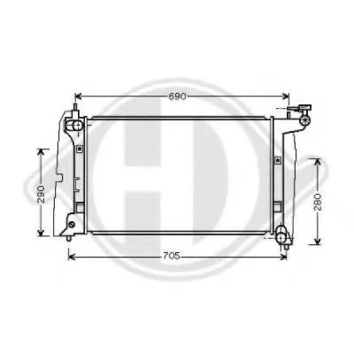 Радиатор, охлаждение двигателя DIEDERICHS купить