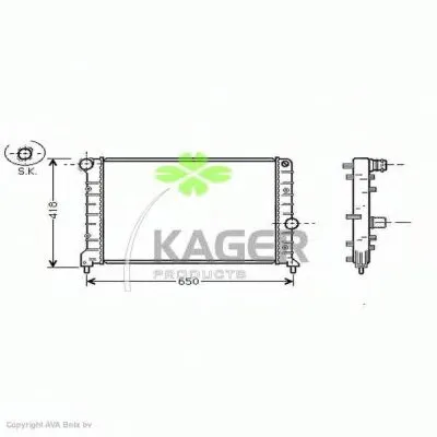 Радиатор, охлаждение двигателя KAGER купить