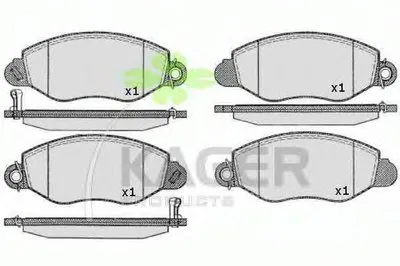 Комплект тормозных колодок, дисковый тормоз KAGER купить