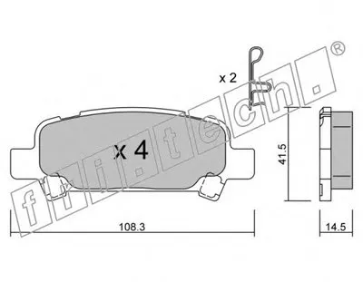 Комплект тормозных колодок, дисковый тормоз fri.tech. купить