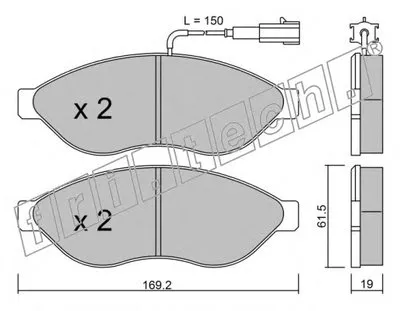 Комплект тормозных колодок, дисковый тормоз fri.tech. купить