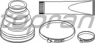 Комплект пылника, приводной вал TOPRAN купить