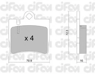 Комплект тормозных колодок, дисковый тормоз CIFAM купить