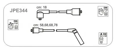Комплект проводов зажигания JANMOR купить