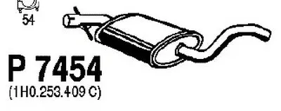 Средний глушитель выхлопных газов FENNO купить