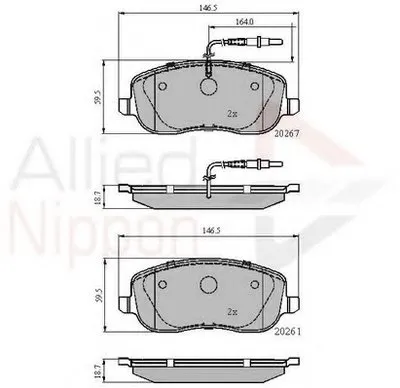 Комплект тормозных колодок, дисковый тормоз ANL Braking COMLINE купить