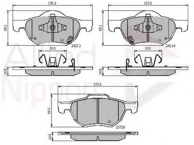 Комплект тормозных колодок, дисковый тормоз ANL Braking COMLINE купить