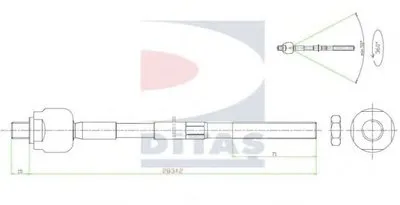 Осевой шарнир, рулевая тяга DITAS купить