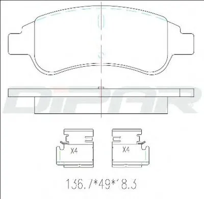 Комплект тормозных колодок, дисковый тормоз DITAS купить