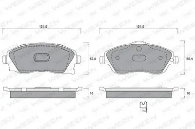 Комплект тормозных колодок, дисковый тормоз WEEN купить