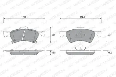 Комплект тормозных колодок, дисковый тормоз WEEN купить