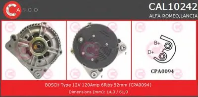 Генератор GENUINE SERIES CASCO купить