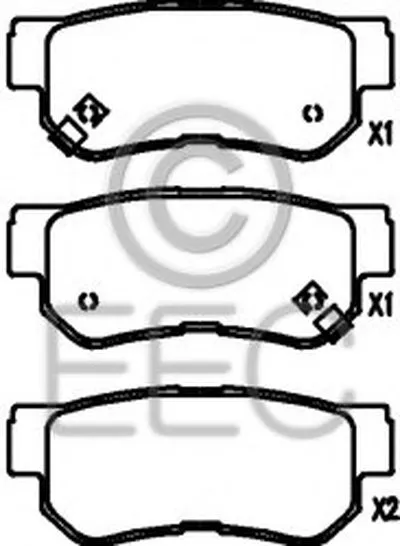 Комплект тормозных колодок, дисковый тормоз EEC купить