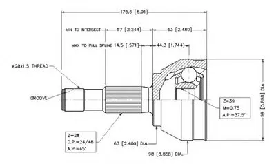 Шарнирный комплект, приводной вал VEMA купить