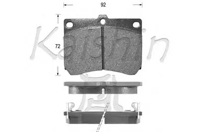 Комплект тормозных колодок, дисковый тормоз KAISHIN купить