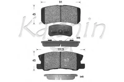 Комплект тормозных колодок, дисковый тормоз KAISHIN купить