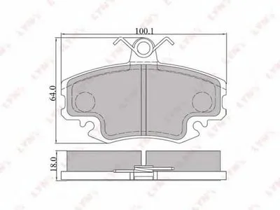Комплект тормозных колодок, дисковый тормоз LYNXauto купить