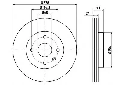 Тормозной диск PRO HELLA PAGID купить