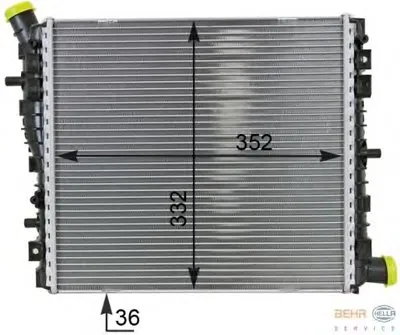 Радиатор, охлаждение двигателя BEHR HELLA SERVICE купить